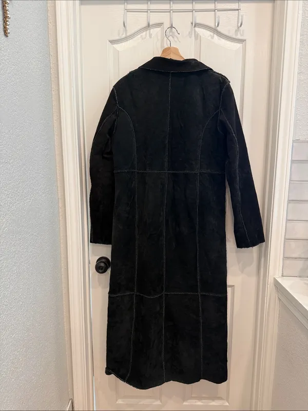 Vintage D’ Carlo y2k vintage suede leather duster coat gothic - Image 10