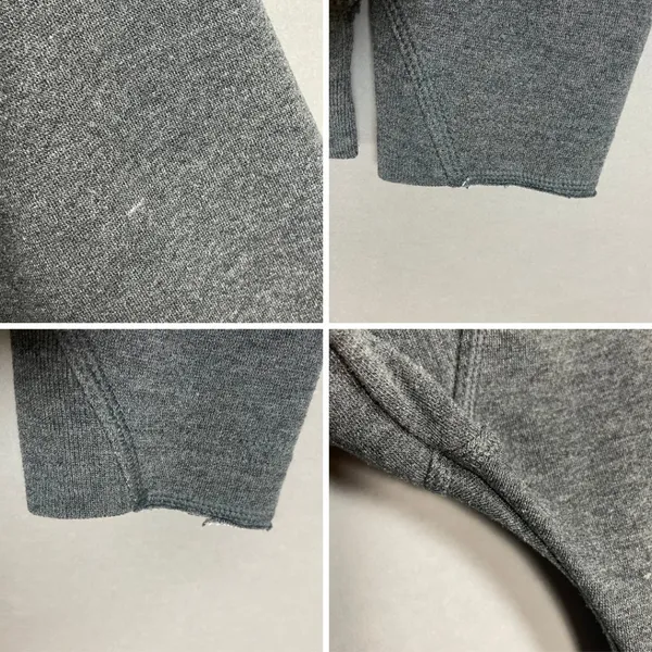 Nike Sweatshirt Top Gray Women Size XS‎ Relaxed Fit Long Sleeve Fleece Raw Seams - Image 6