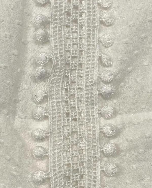 J Crew Skirt Womens 6 White A Line Mini Short Cotton Crochet Lace Side Zip - Image 2
