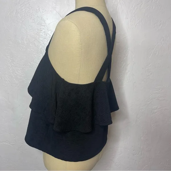Madewell Layered Tank Top Size Medium Black - Image 4