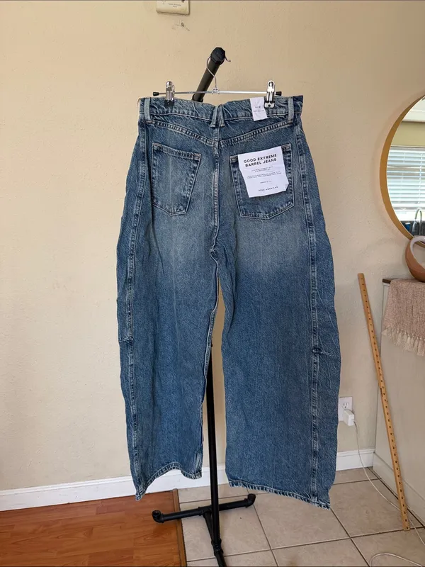 Good American‎ Extreme Barrel Jeans Size 4 27 NWT - Image 6
