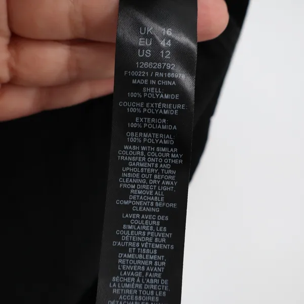 ASOS DESIGN Skirt Womens 12 Cargo Mini Black Buckle Utility Excellent - Image 3