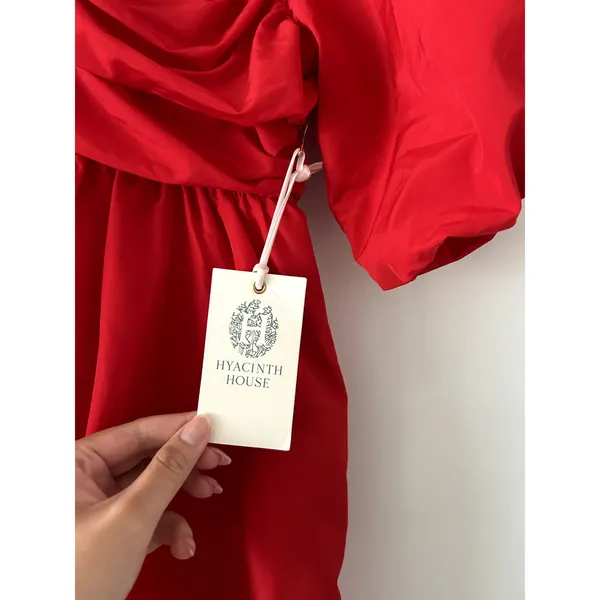 Hyacinth House Tuckernuck Courtney Red Mini Babydoll Dress NWT Size S - Image 6