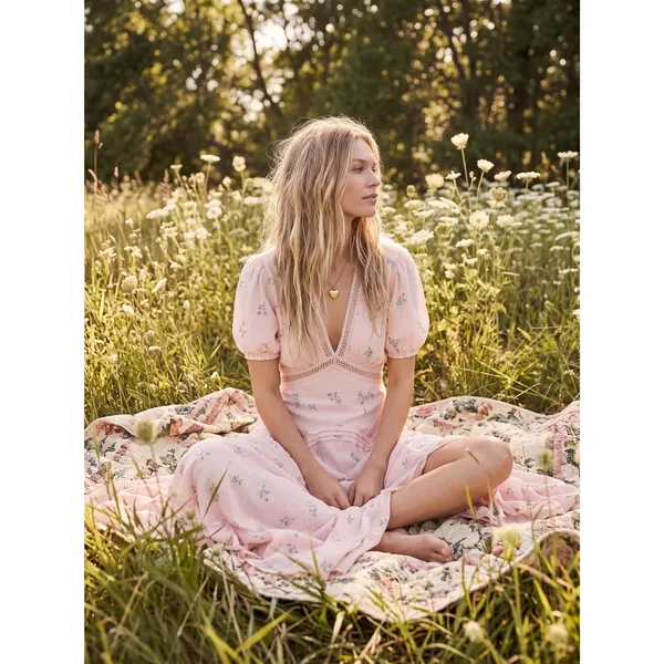 Free People Ethereal Dainty Still In Love Maxi Dress Floral Cottage 10 Medium - Image 13