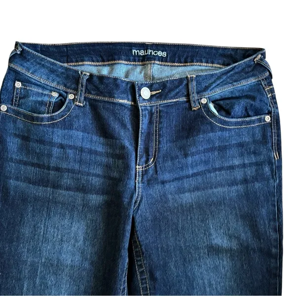 Maurice’s Bootcut Mid Rise Jean Sz 12X33 Dark Blue Wash Cotton Stretch Casual - Image 3