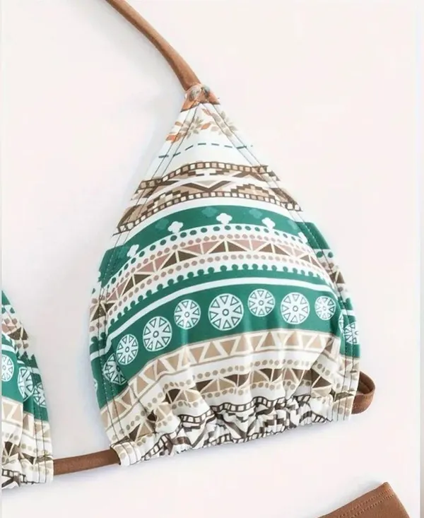 Adidas NWT Tribal Print 3 Piece Set Bikini, SIZE M - Image 4