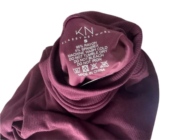 Klassy network Turtleneck Long Sleeve Plum Small - Image 4