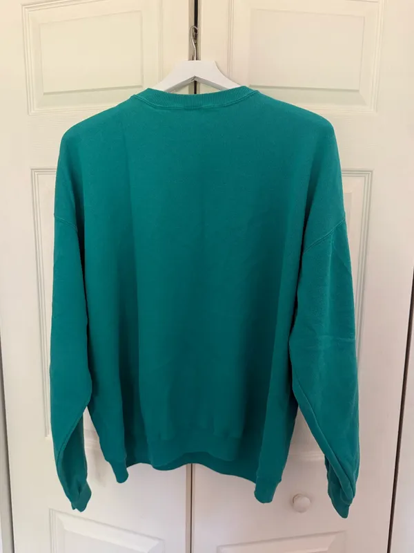Vintage Honolulu Hawaii Embroidered Crewneck Sweatshirt Teal Green Blue XXL - Image 5