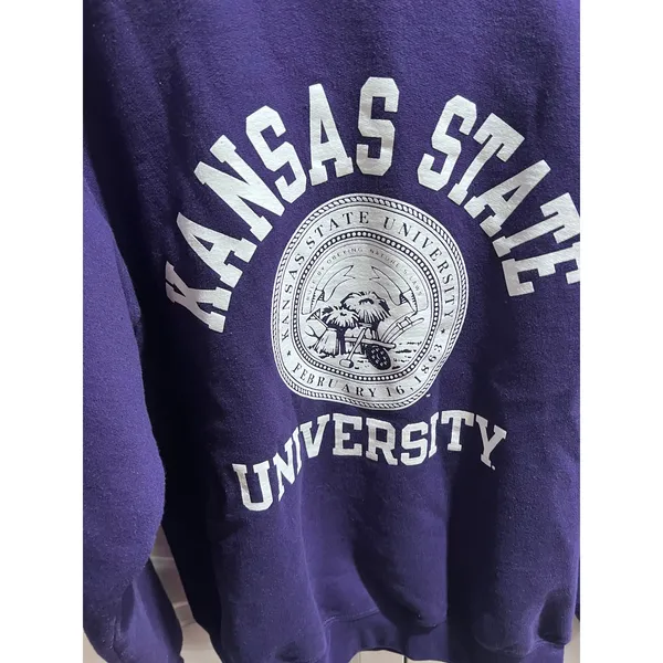 Champion Kansas State University Crewneck Sweatshirt Purple K-State Wildcats S - Image 5