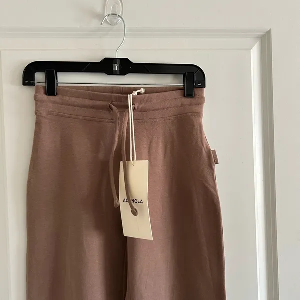 Adanola Taupe Wide-Leg Drawstring Pants - Image 5