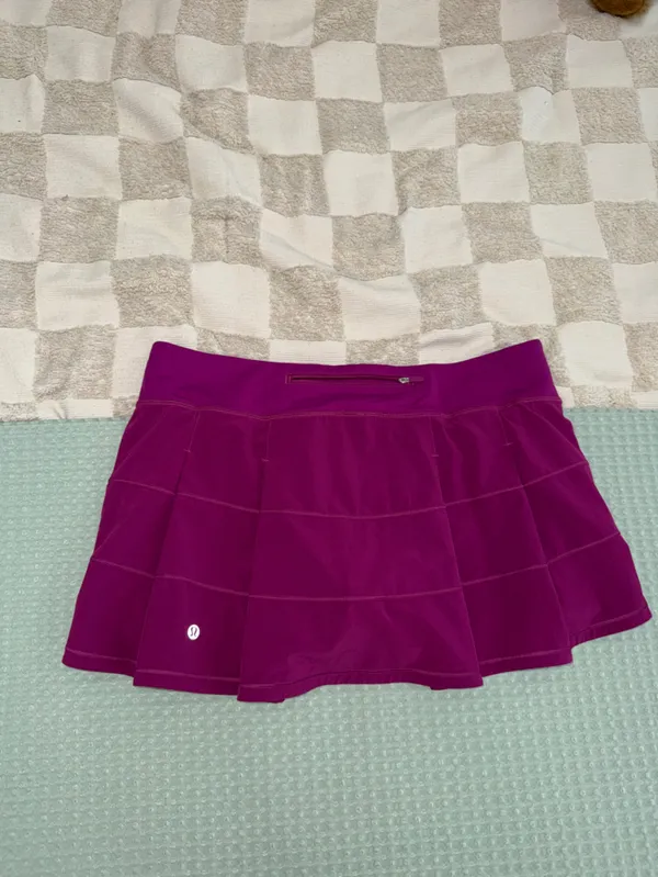 Lululemon Pace Rival Mid Rise Skirt Ripened Raspberry Pink Skort Size 12 Regular - Image 7