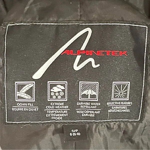 Alpinetek Down Heavy Winter Parka Black Size Small - Image 6