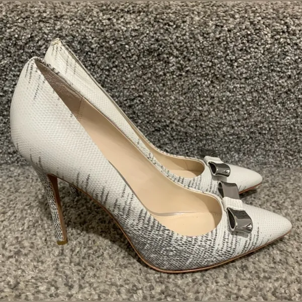 COACH Hallie Soft Print Lizard Heels - Image 6
