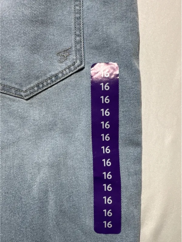 Seven7 Premium Brand Light Blue Straight Leg Jeans Size 16 - Image 9