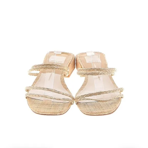 Dolce Vita Haize Block Heel Women's Tan Sandals Strappy Woven Size 8 - Image 3