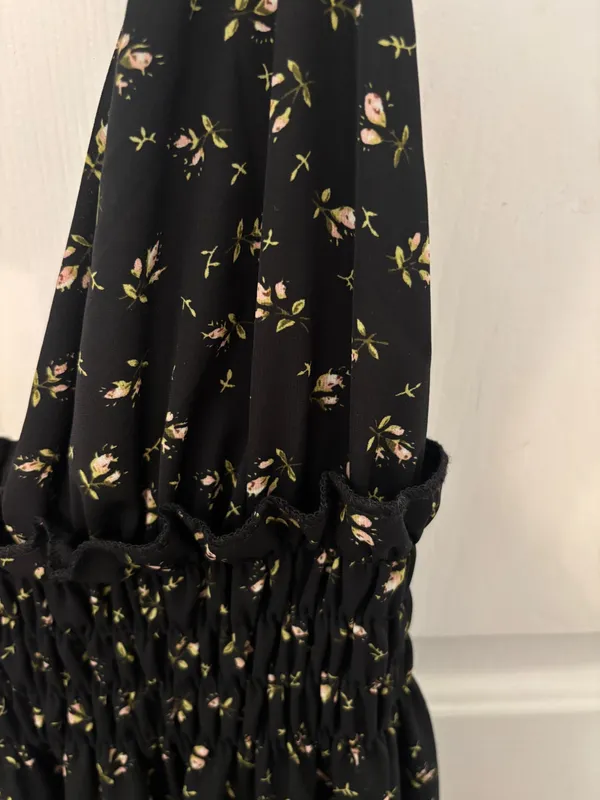 Floral Halter Sundress Black Size L - Image 3