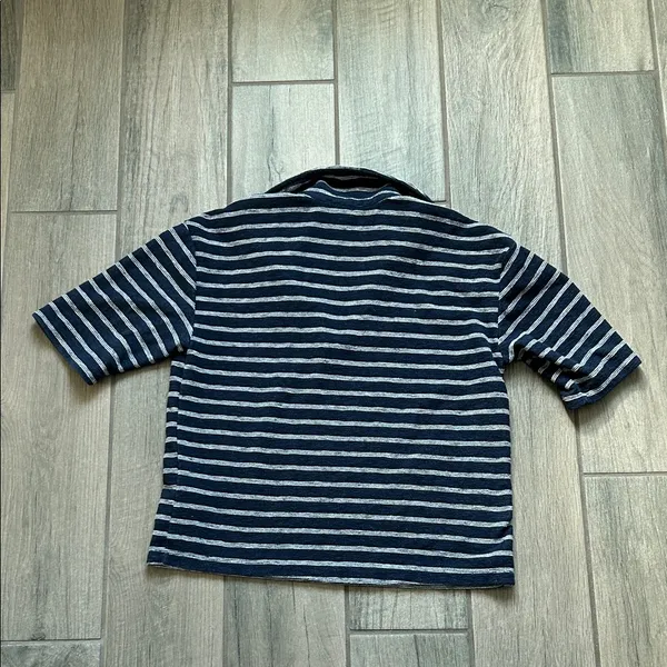 Sincerely Jules Striped Polo in Navy - Image 4