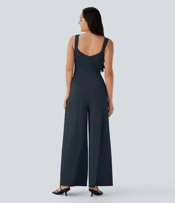 Halara Navy Blue U Back Sleeveless‎ Casual Jumpsuit with Pockets XS NWT - Image 10