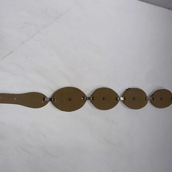 Vintage Y2K Silver Tone‎ Stamped Metal Boho Western Rodeo Concho Style Belt - Image 9