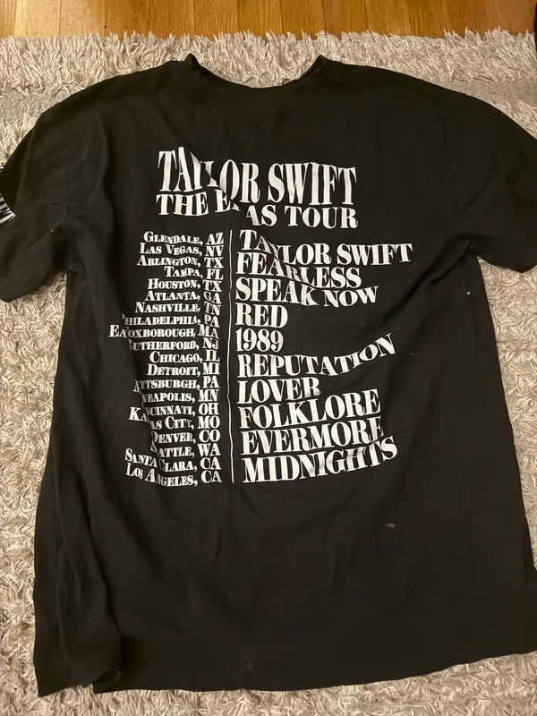 Taylor Swift Eras Tour T-Shirt Black - Image 5