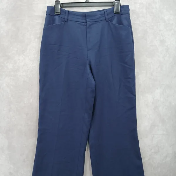 Wool Office Resort‎ Y2K Lauren Ralph Lauren Blue Straight Chino Formal Pants 6 - Image 3