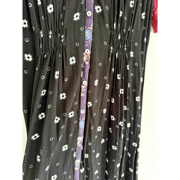 Free People | NWOT Nora Midi Dress Floral‎ Shirt Dress Boho Prairie | Sz S - Image 5
