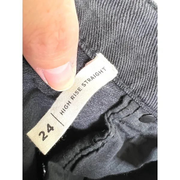 Pacsun high rise straight black cut off‎ jeans - Image 7