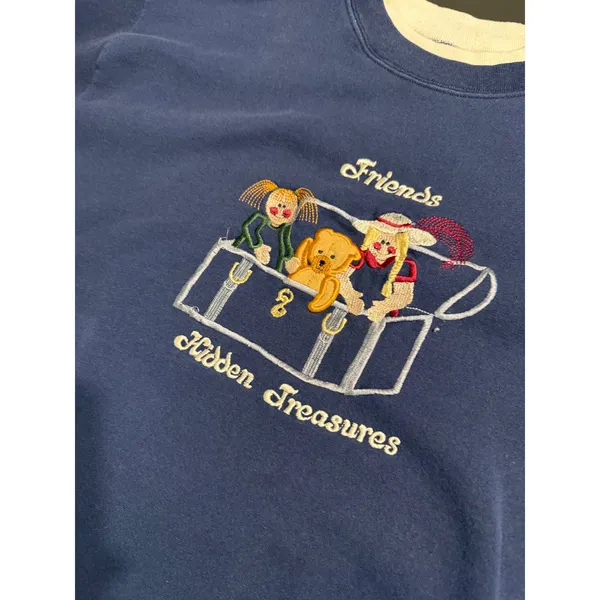 Vintage Cheek-O Sportswear‎ Friends Hidden Treasures Sweatshirt XL Made in USA - Image 2
