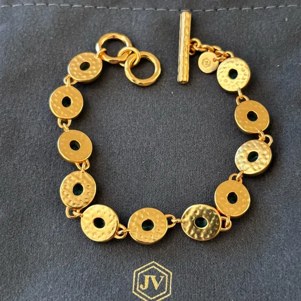 NWOT Julie Vos Gold Bracelet with Turquoise Accents - Image 4