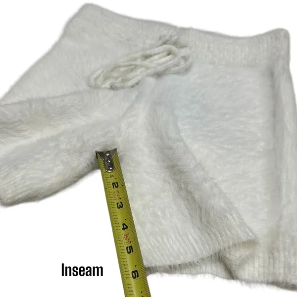NEW Hidden Brand White Eyelash Lounge Cozy High‎ Rise Mini Shorts Women's Size S - Image 12