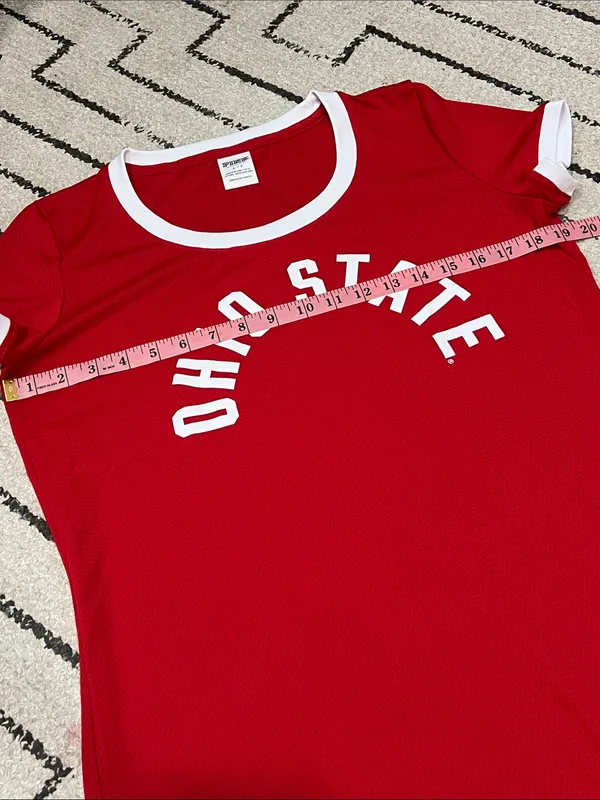 PINK Victoria's Secret Ohio State Jersey Tee with White Trim - Image 6