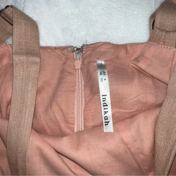 Selfie Leslie ruffle light pink/tan mini dress XS - Image 4