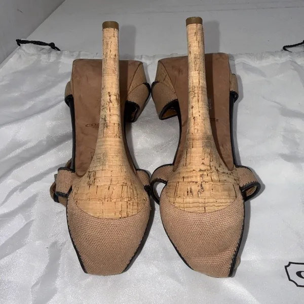 Coach Black Brown Platform Sexy Open Toe Strappy Dancer Stiletto Heel Sandal 10 - Image 9