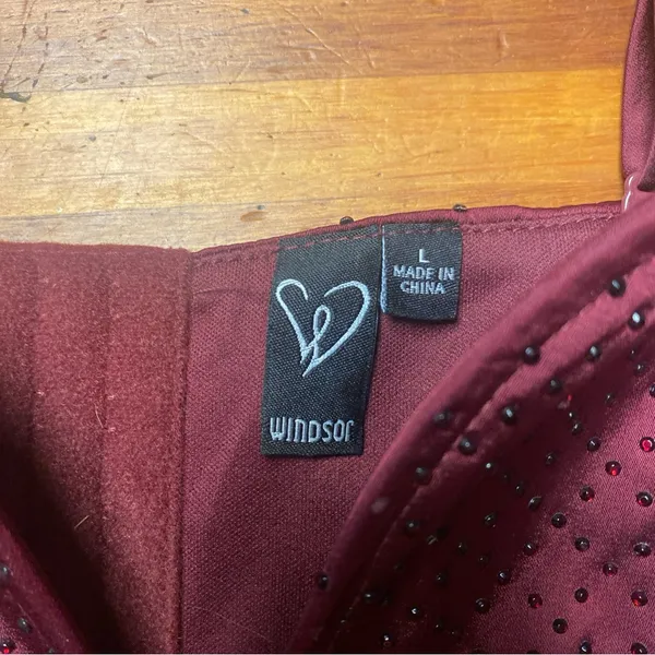 Windsor Deep Red Studded Bandeau - Image 2