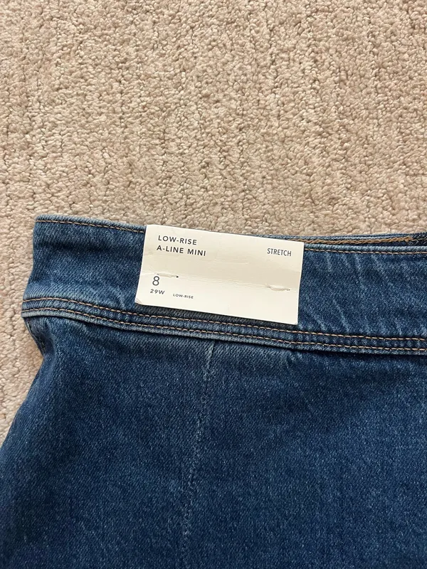 American Eagle Jean Mini Skirt Low Rise Stretch - Image 3