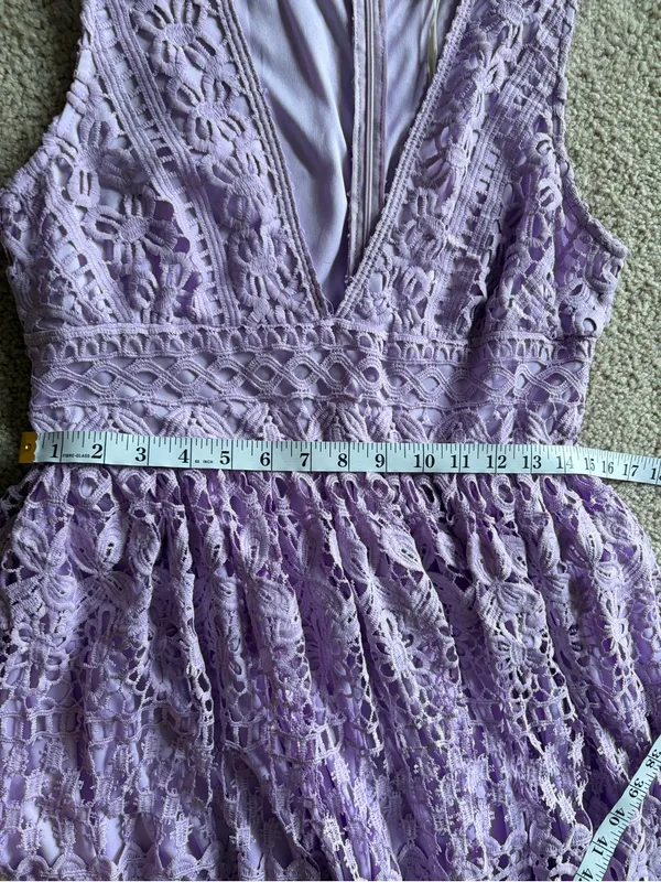 The clothing company purple v-neck lace bohemian maxi dress size large NWT - Image 14