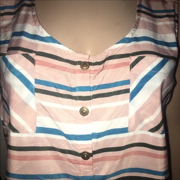 Pretty stripped sleeveless blouse Size L - Image 2