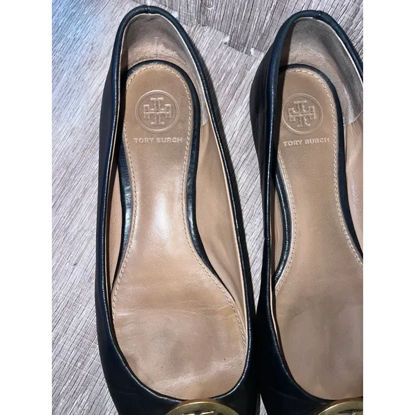 Tory Burch Benton Ballet‎ Flats Black Women's Shoes Size 6 - Image 2