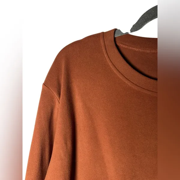 Fantaslook Long Sleeve Crewneck Sweatshirt Rust Brown Women’s Size XL‎ - Image 3