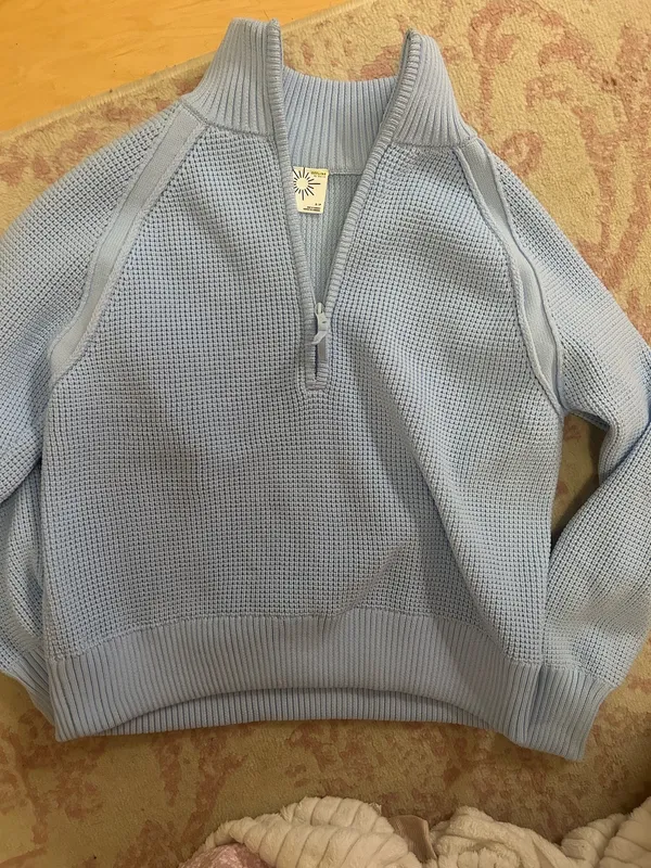 OFFLINE By Aerie Cool Down Quarter Zip Waffle Sweater - Image 2