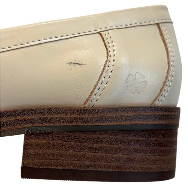 Like New Lucky Brand Leather Floriss Loafers Cream Size 7 - Image 6
