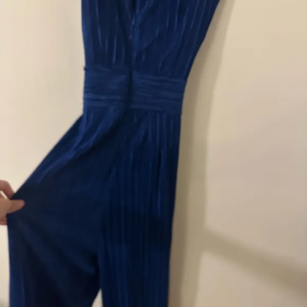 Anthropologie Maeve Blue Sonata pleated jumpsuit - Image 8