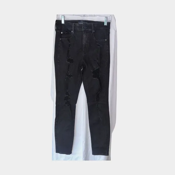 Aeropostale High Rise Jeggings Size 8 Distressed‎ Denim Grunge Punk Streetwear - Image 6