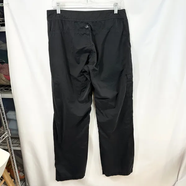 Prana Large Cargo Pants Black Hiking Straight Leg Outdoor USA VTG Y2K 1142 - Image 2