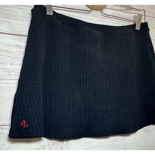 Vtg. Polo Ralph Lauren Navy Blue SKIRT Made in USA SIZE M - Image 3