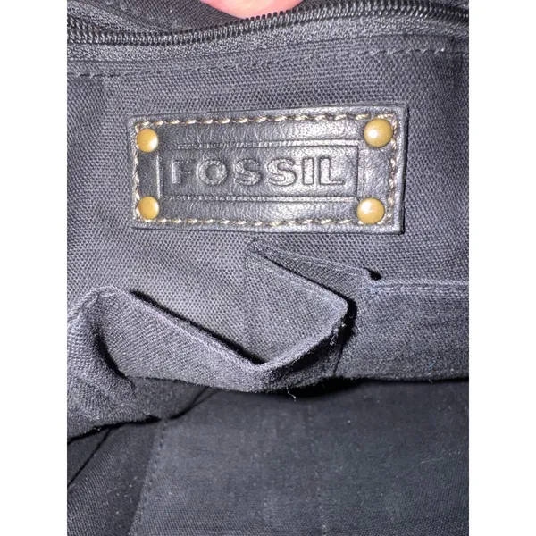 Fossil Black Leather Crossbody Organizer Bag With ID‎ Window And Card Slots - Image 3