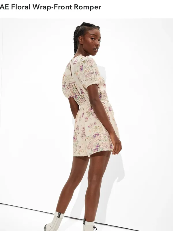 American Eagle Floral Romper Beautiful Print XXL - Image 2
