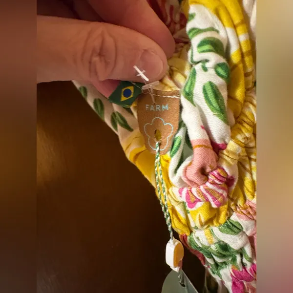NWT Farm Rio Bella Yellow & White Floral Midi Dress - Image 9