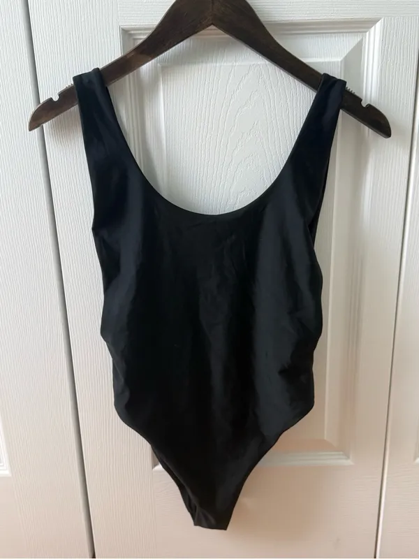 Aerie Black One Piece Low Back Swimsuit - Image 3