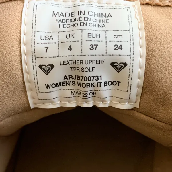 Roxy Work It size 7 brown lace-up leather boots - Image 3